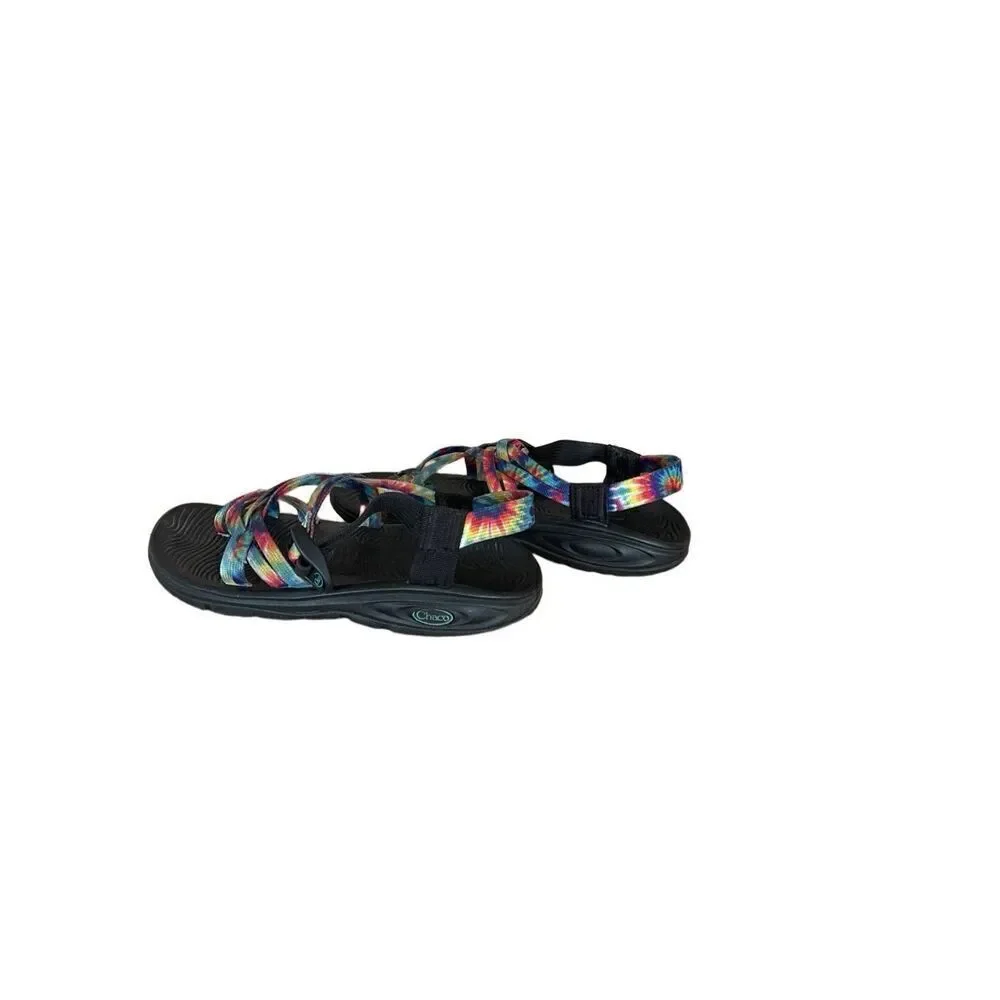Chaco Womens Multicolor Open Toe Z/VOLV X2 Tie Dye Strappy Sandal Size 9